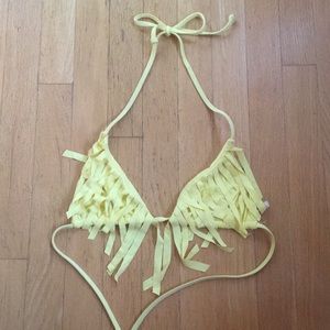 Boys + Arrows Fringe Bikini Top